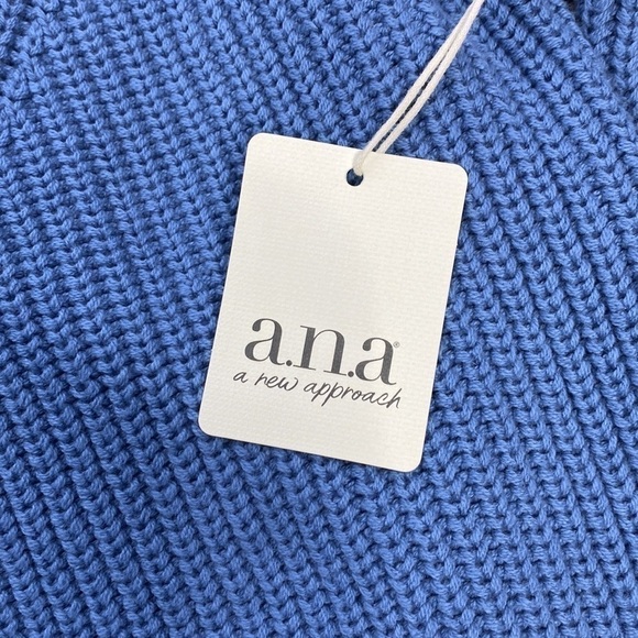 a.n.a Coronet Blue Knit Sweater XS NWT - Picture 4 of 6